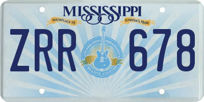 MS license plate ZRR678