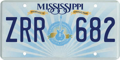 MS license plate ZRR682
