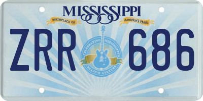 MS license plate ZRR686