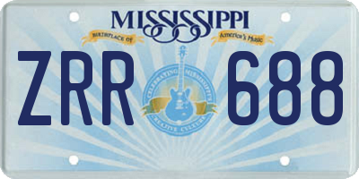 MS license plate ZRR688
