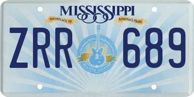 MS license plate ZRR689