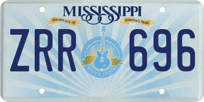 MS license plate ZRR696