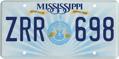 MS license plate ZRR698