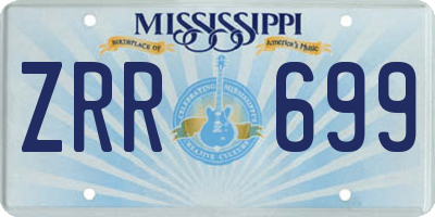 MS license plate ZRR699