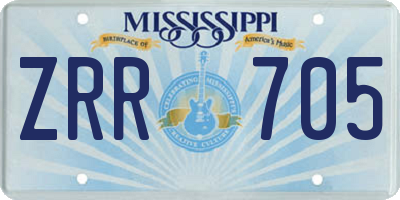 MS license plate ZRR705