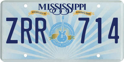 MS license plate ZRR714