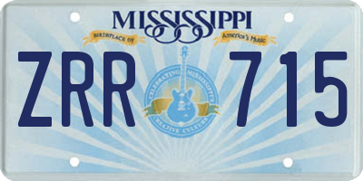 MS license plate ZRR715