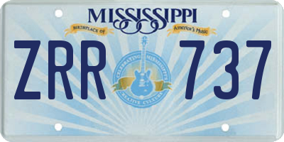 MS license plate ZRR737