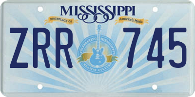 MS license plate ZRR745