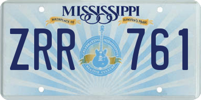 MS license plate ZRR761