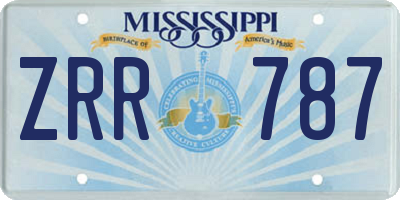 MS license plate ZRR787