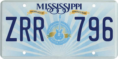 MS license plate ZRR796