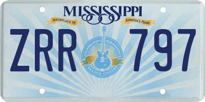 MS license plate ZRR797