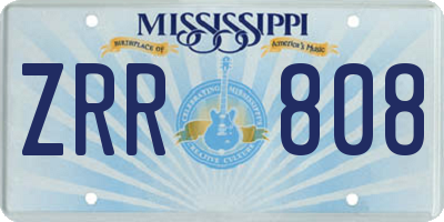 MS license plate ZRR808