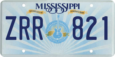 MS license plate ZRR821