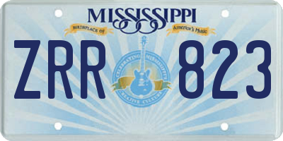 MS license plate ZRR823