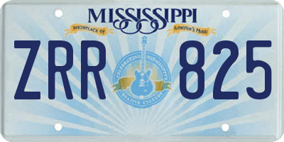 MS license plate ZRR825