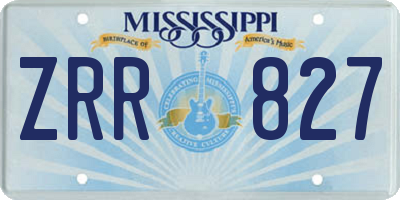 MS license plate ZRR827