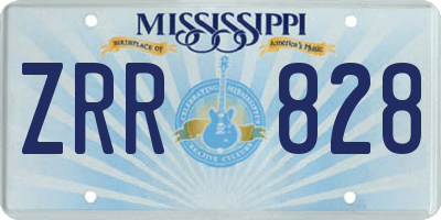 MS license plate ZRR828