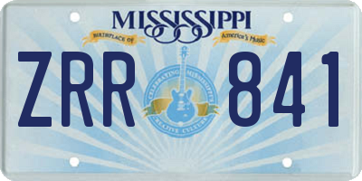 MS license plate ZRR841