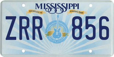 MS license plate ZRR856