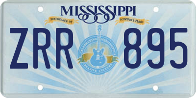 MS license plate ZRR895