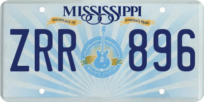 MS license plate ZRR896