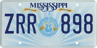 MS license plate ZRR898