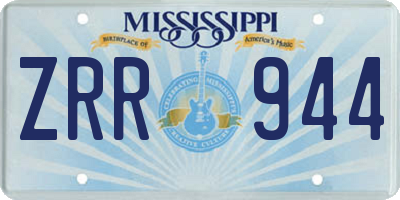 MS license plate ZRR944