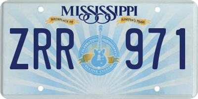 MS license plate ZRR971