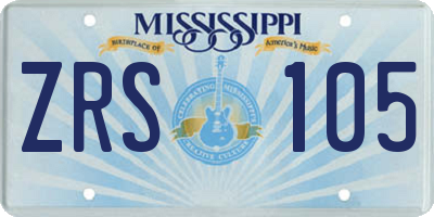 MS license plate ZRS105