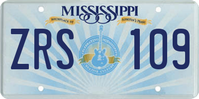 MS license plate ZRS109