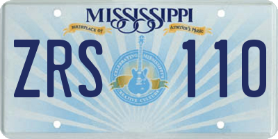 MS license plate ZRS110