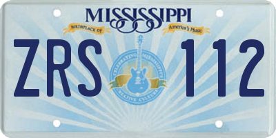 MS license plate ZRS112