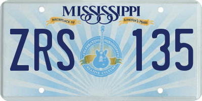 MS license plate ZRS135