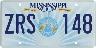 MS license plate ZRS148