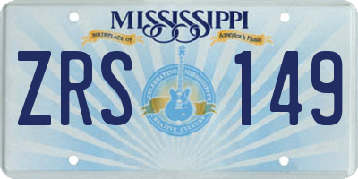 MS license plate ZRS149