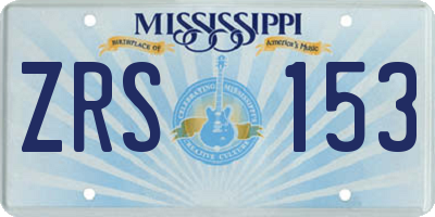 MS license plate ZRS153