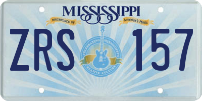 MS license plate ZRS157