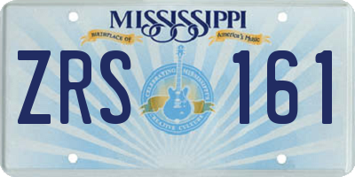 MS license plate ZRS161