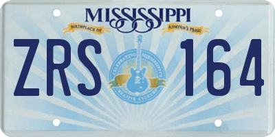 MS license plate ZRS164