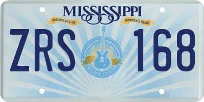 MS license plate ZRS168