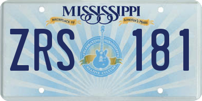 MS license plate ZRS181