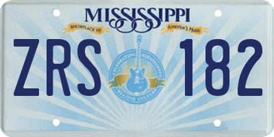 MS license plate ZRS182