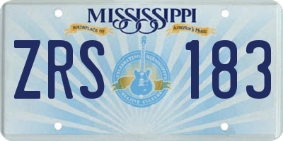 MS license plate ZRS183