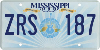 MS license plate ZRS187
