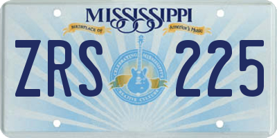 MS license plate ZRS225