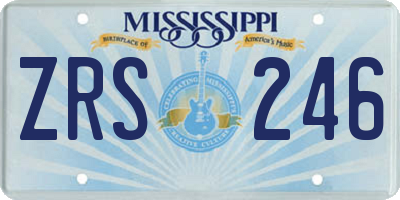 MS license plate ZRS246