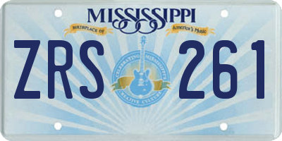 MS license plate ZRS261