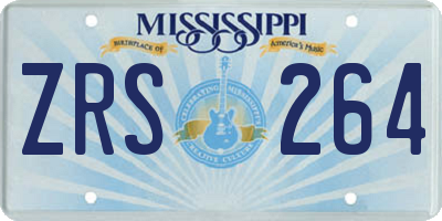 MS license plate ZRS264